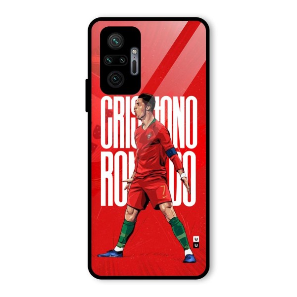 Soccer Star Roar Glass Back Case for Redmi Note 10 Pro Max