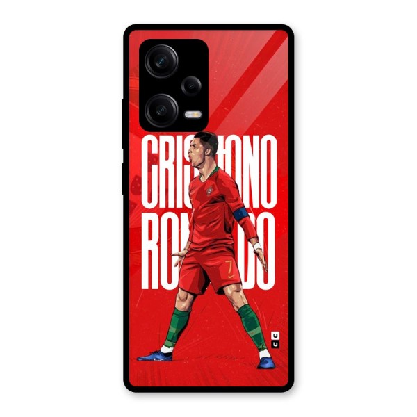 Soccer Star Roar Glass Back Case for Redmi Note 12 Pro