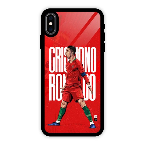 Soccer Star Roar Glass Back Case for iPhone XS Max