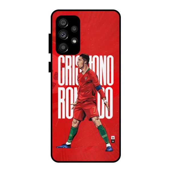 Soccer Star Roar Metal Back Case for Galaxy A73 5G