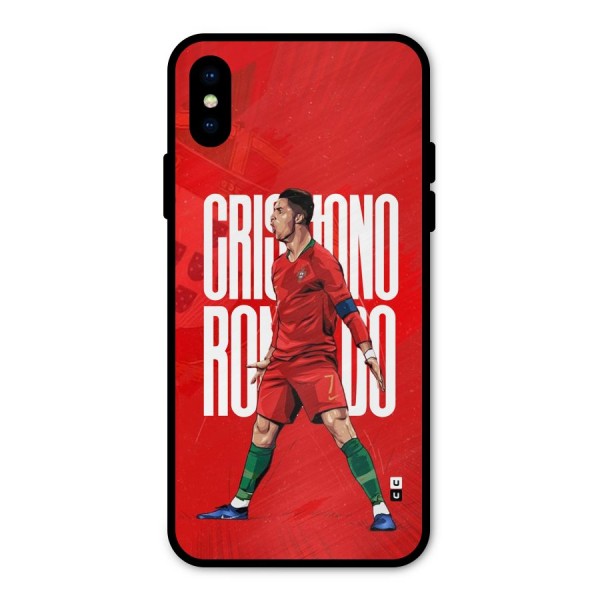 Soccer Star Roar Metal Back Case for iPhone XS