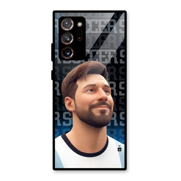 Soccer Star Smiles Glass Back Case for Galaxy Note 20 Ultra 5G