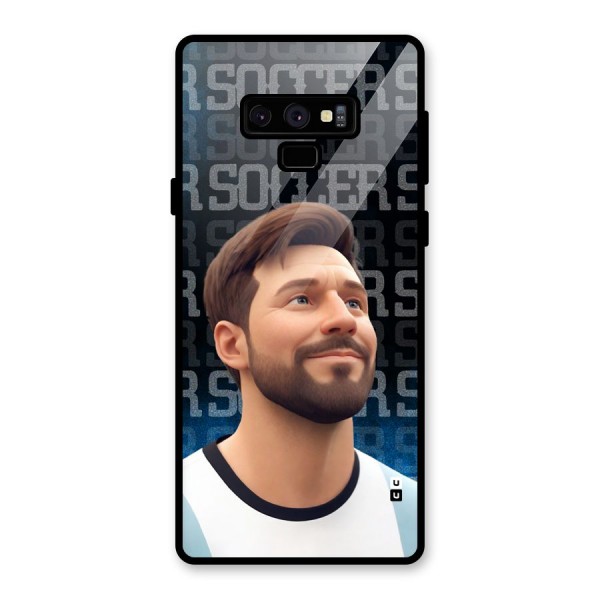 Soccer Star Smiles Glass Back Case for Galaxy Note 9