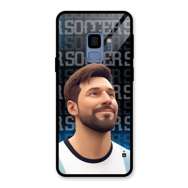 Soccer Star Smiles Glass Back Case for Galaxy S9