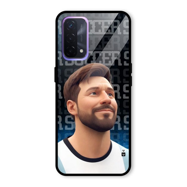 Soccer Star Smiles Glass Back Case for Oppo A74 5G