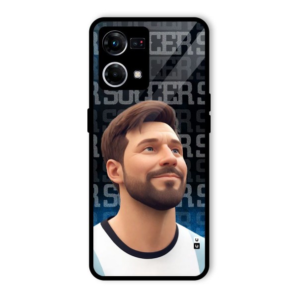 Soccer Star Smiles Glass Back Case for Oppo F21 Pro 4G