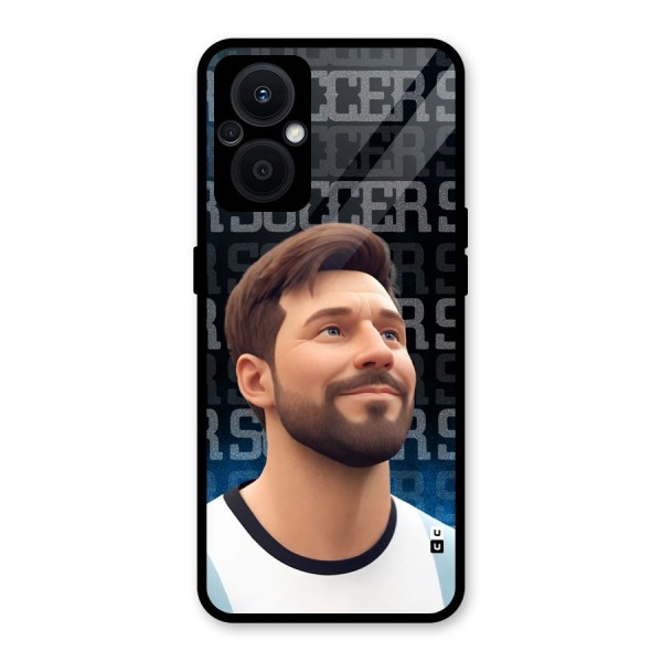 Soccer Star Smiles Glass Back Case for Oppo F21s Pro 5G