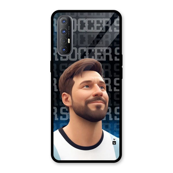 Soccer Star Smiles Glass Back Case for Oppo Reno3 Pro