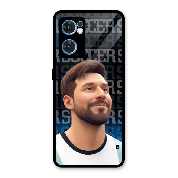 Soccer Star Smiles Glass Back Case for Oppo Reno7 5G