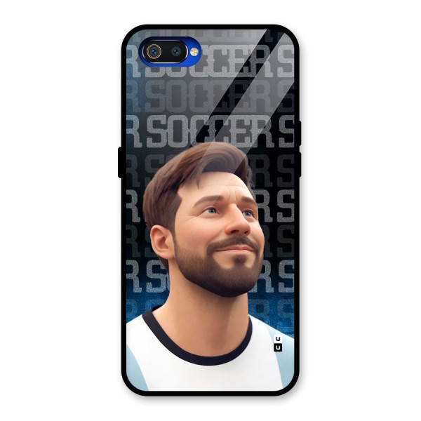 Soccer Star Smiles Glass Back Case for Realme C2