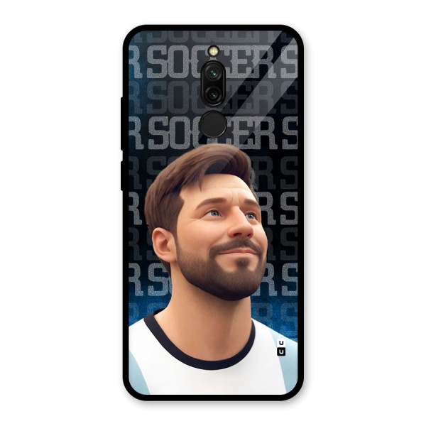 Soccer Star Smiles Glass Back Case for Redmi 8