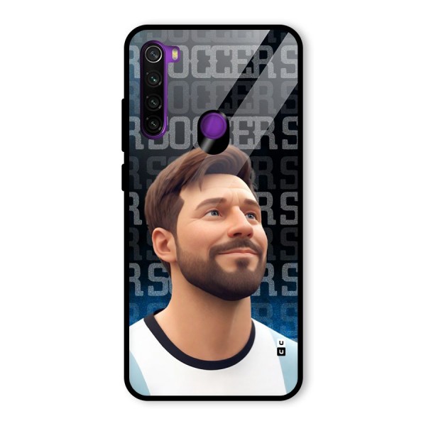 Soccer Star Smiles Glass Back Case for Redmi Note 8