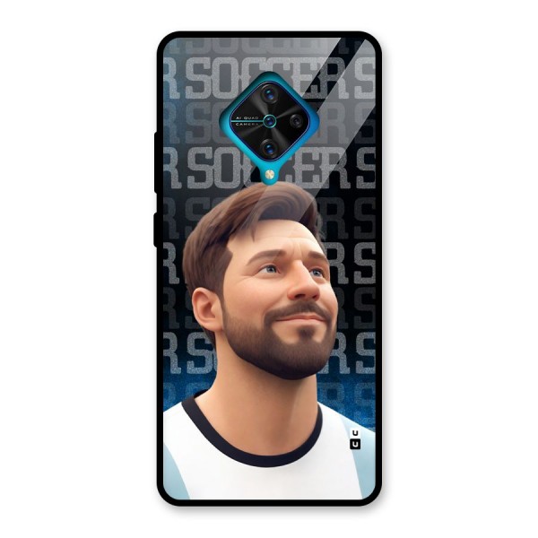 Soccer Star Smiles Glass Back Case for Vivo S1 Pro