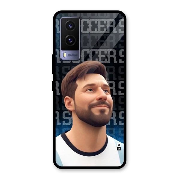 Soccer Star Smiles Glass Back Case for Vivo V21e 5G