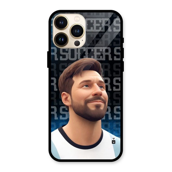 Soccer Star Smiles Glass Back Case for iPhone 13 Pro Max