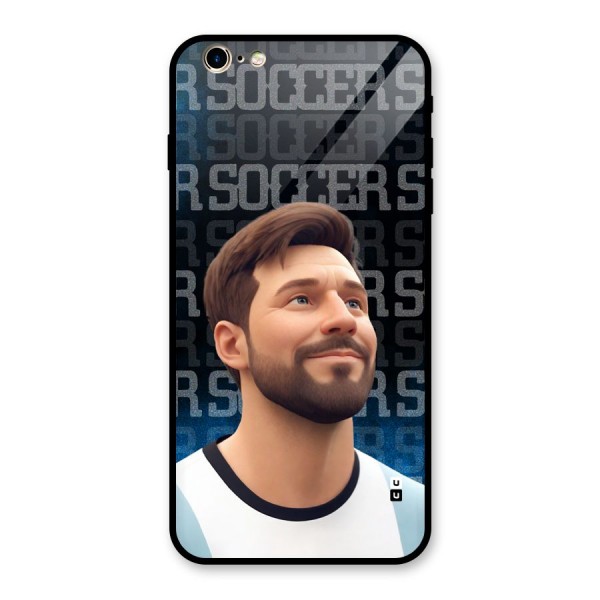 Soccer Star Smiles Glass Back Case for iPhone 6 Plus 6S Plus