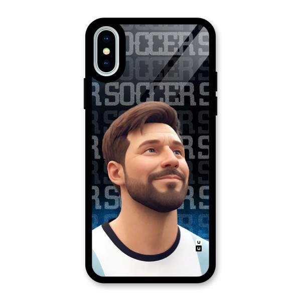 Soccer Star Smiles Glass Back Case for iPhone X