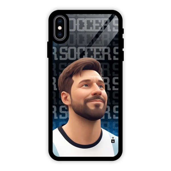 Soccer Star Smiles Glass Back Case for iPhone XS Max