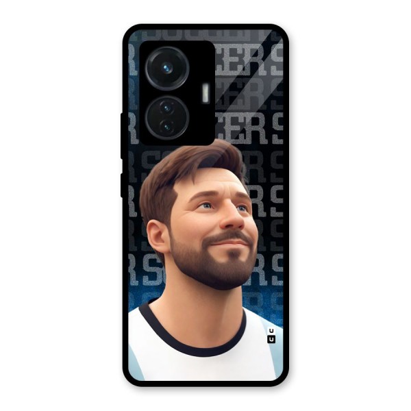 Soccer Star Smiles Glass Back Case for iQOO Z6 44W