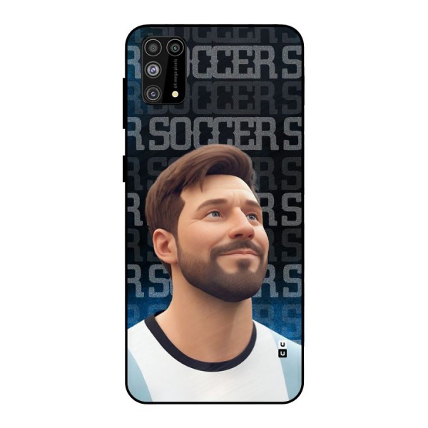 Soccer Star Smiles Metal Back Case for Galaxy F41