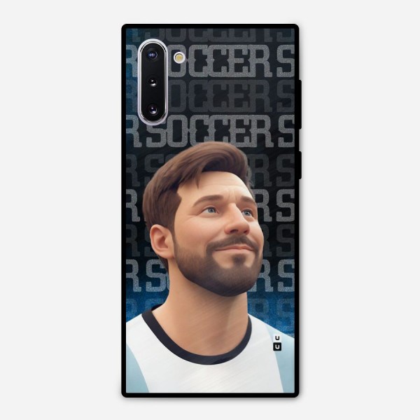 Soccer Star Smiles Metal Back Case for Galaxy Note 10