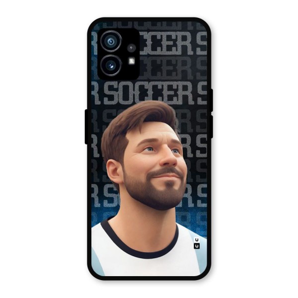 Soccer Star Smiles Metal Back Case for Nothing Phone 1