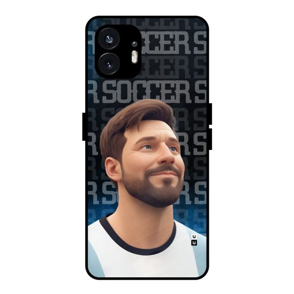 Soccer Star Smiles Metal Back Case for Nothing Phone 2