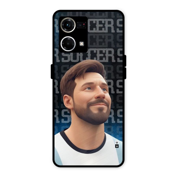 Soccer Star Smiles Metal Back Case for Oppo F21 Pro 4G