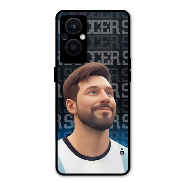 Soccer Star Smiles Metal Back Case for Oppo F21s Pro 5G
