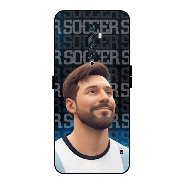 Soccer Star Smiles Metal Back Case for Oppo Reno2 F