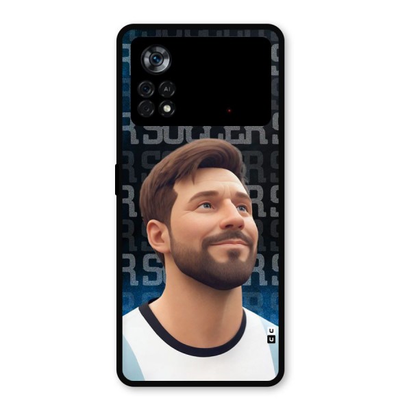Soccer Star Smiles Metal Back Case for Poco X4 Pro 5G