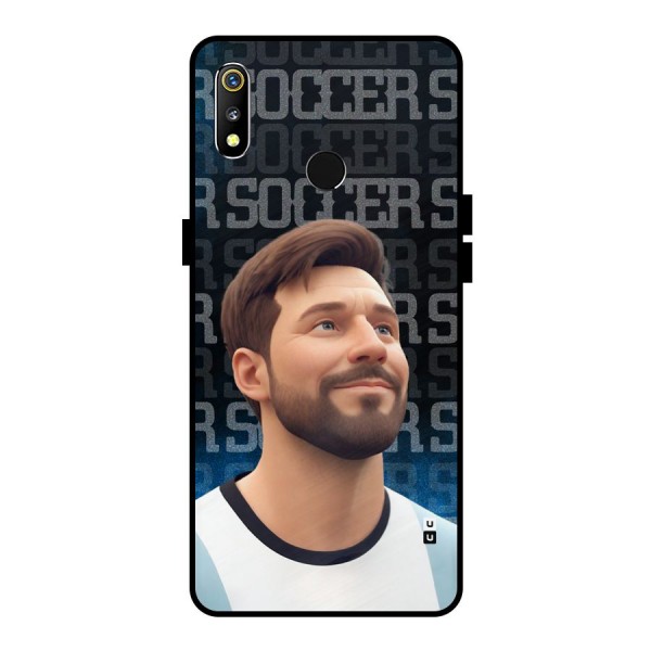 Soccer Star Smiles Metal Back Case for Realme 3