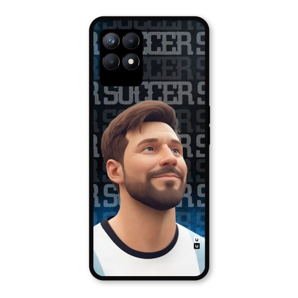 Soccer Star Smiles Metal Back Case for Realme Narzo 50