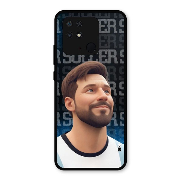 Soccer Star Smiles Metal Back Case for Redmi 10 Power