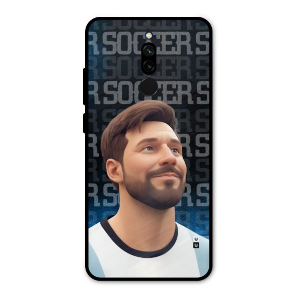 Soccer Star Smiles Metal Back Case for Redmi 8