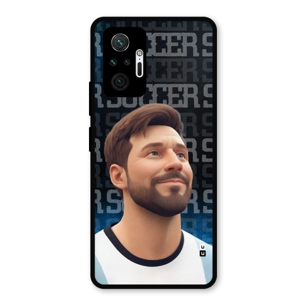 Soccer Star Smiles Metal Back Case for Redmi Note 10 Pro