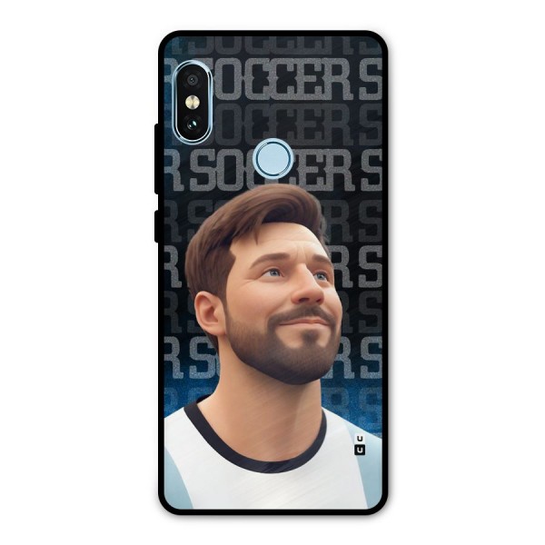 Soccer Star Smiles Metal Back Case for Redmi Note 5 Pro