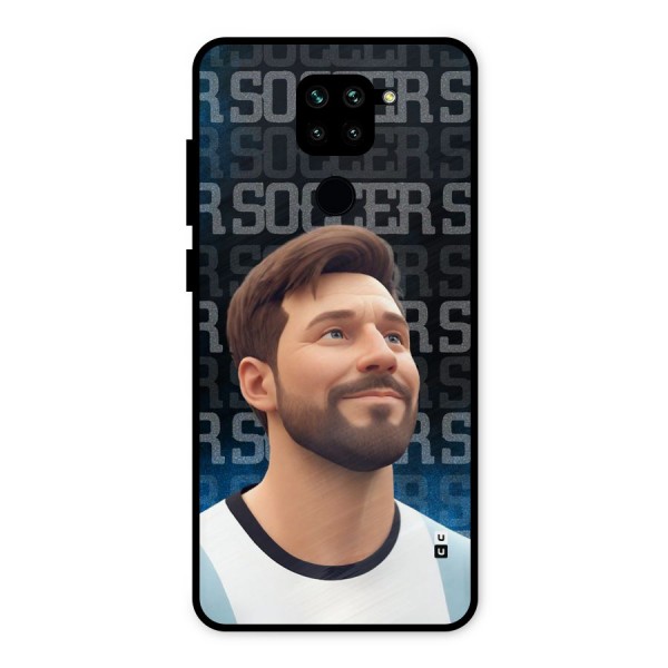 Soccer Star Smiles Metal Back Case for Redmi Note 9