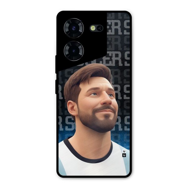 Soccer Star Smiles Metal Back Case for Tecno Pova 5 Pro 5G