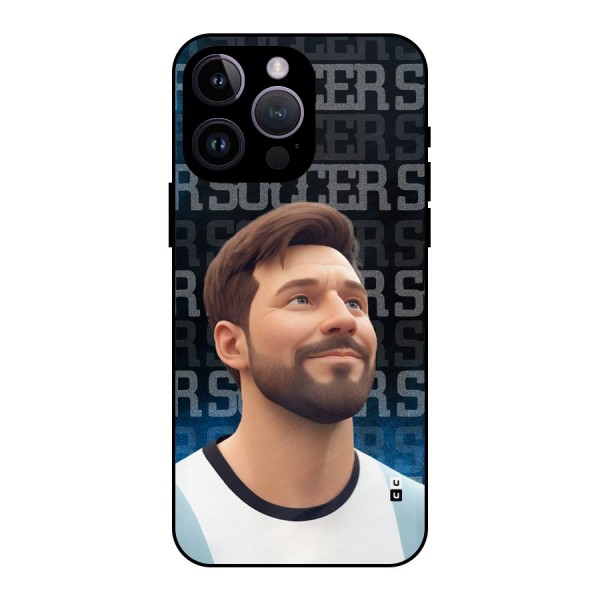 Soccer Star Smiles Metal Back Case for iPhone 14 Pro Max