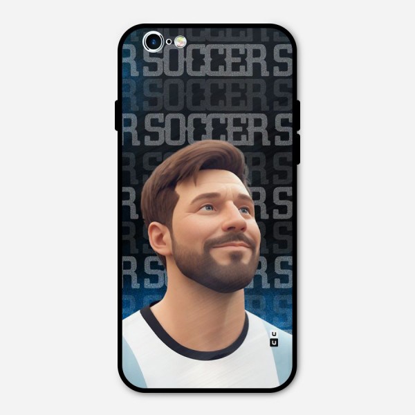 Soccer Star Smiles Metal Back Case for iPhone 6 6s