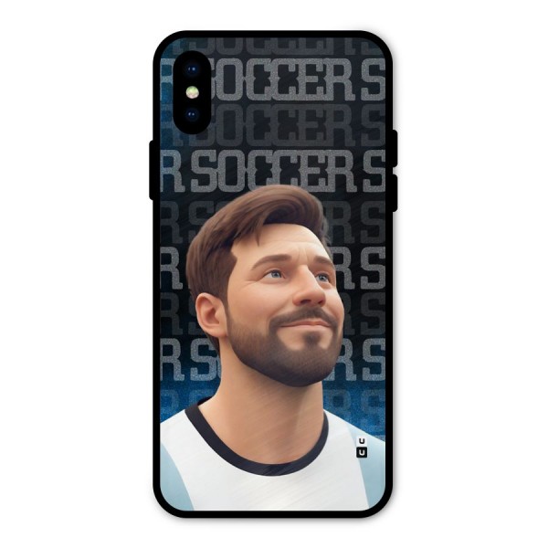 Soccer Star Smiles Metal Back Case for iPhone X