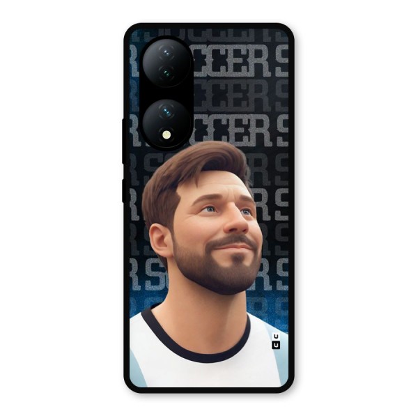 Soccer Star Smiles Metal Back Case for iQOO Z7s