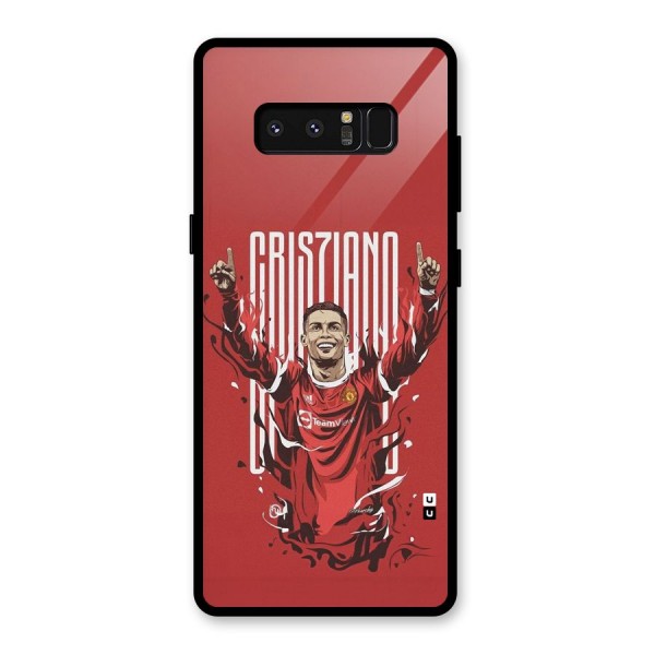 Soccer Star Victory Glass Back Case for Galaxy Note 8