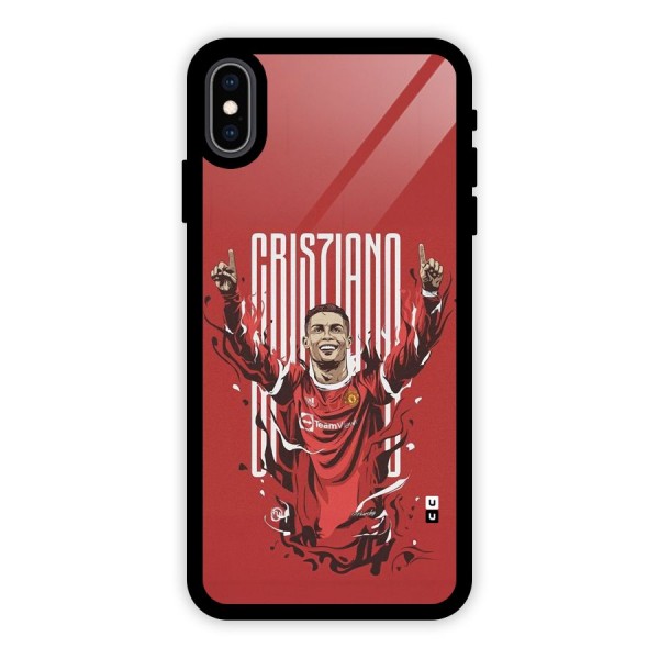 Soccer Star Victory Glass Back Case for iPhone XS Max