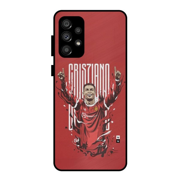 Soccer Star Victory Metal Back Case for Galaxy A73 5G