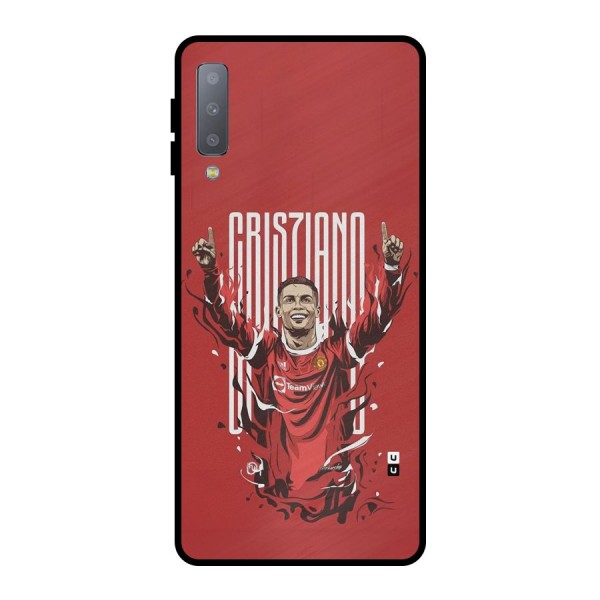 Soccer Star Victory Metal Back Case for Galaxy A7 (2018)