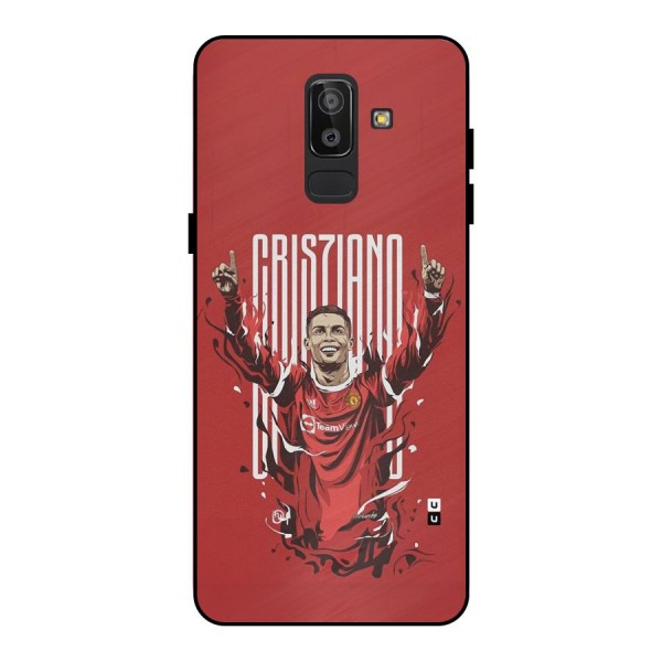 Soccer Star Victory Metal Back Case for Galaxy J8
