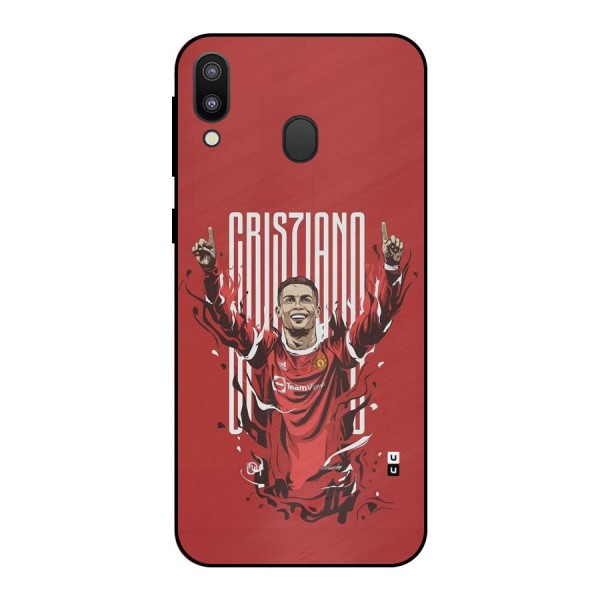 Soccer Star Victory Metal Back Case for Galaxy M20