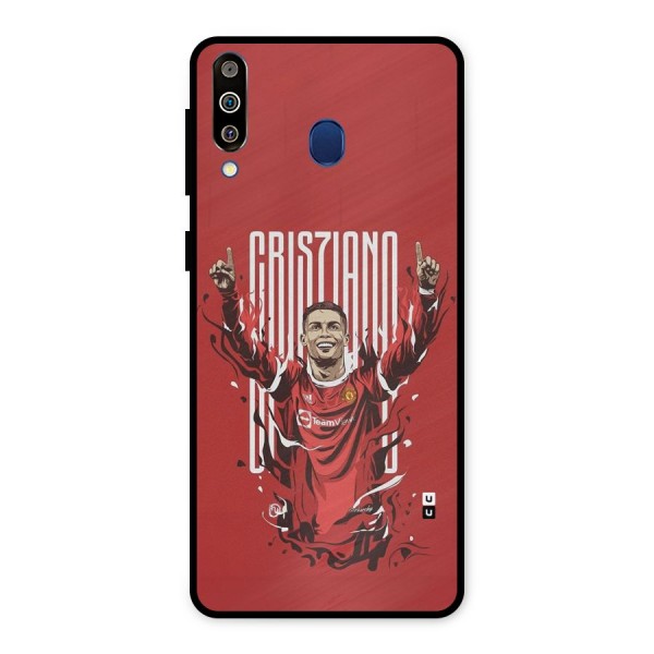 Soccer Star Victory Metal Back Case for Galaxy M30